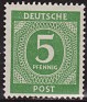 Germany 1946 Numeros 5 Pfennig Verde Scott 534. Alemania 1946 534. Subida por susofe